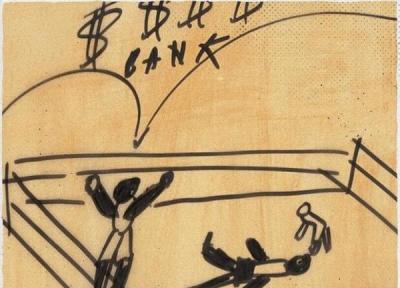نقاشی های بوکسور معروف، محمدعلی کلی، در نمایشگاه لندن