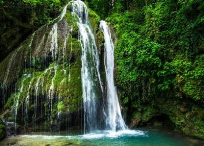 آبشار کبودوال ، تنها آبشار خزه ای ایران در گلستان Kaboodwall Waterfall